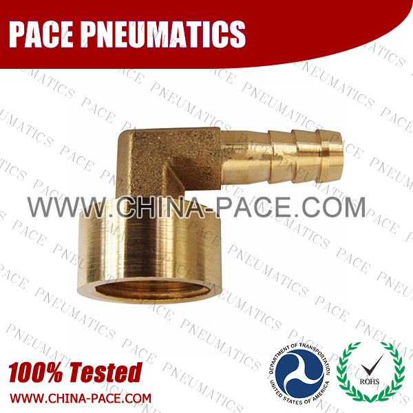 Forged 90 Degree Female Elbow Hose Barb Fittings, Brass Hose Fittings, Brass Hose Splicer, Brass Hose Barb Pipe Threaded Fittings, Pneumatic Fittings, Brass Air Fittings